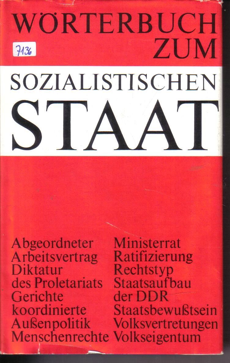 Woerterbuch zum sozialistischen Staat Berlin 1974