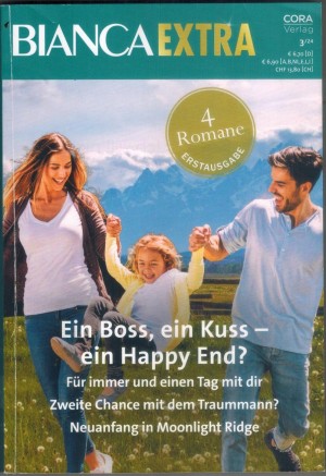 biANCA EXTRA Band 133 Ein boss, ein Kuss - ein Happy-End ... MELISSA SENATE Fuer immer und einen Tag mit Dir ... WENDY WARREN Zweite Chance mit dem Traummann ... MONA SHROFF Neuanfang in Moonlight Ridge ... CATHERINE MANN