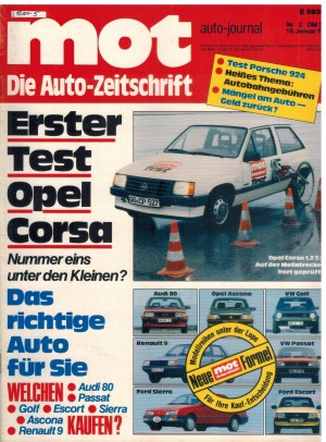 mot Nr. 2/1983  Erster Test : Opel Corsa