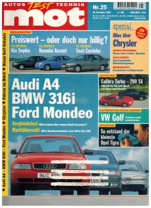 mot  Die Autozeitschrift  Nr 25 / 26. November 1994
