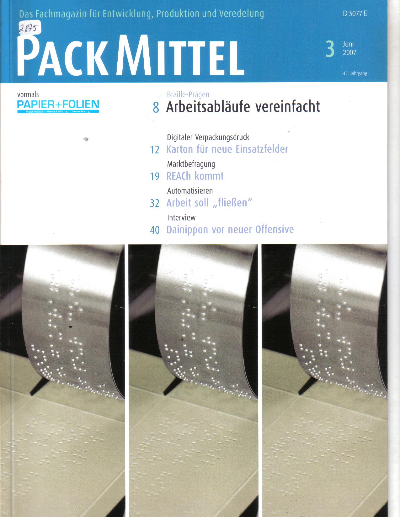 PACKMITTEL   Juni 2007