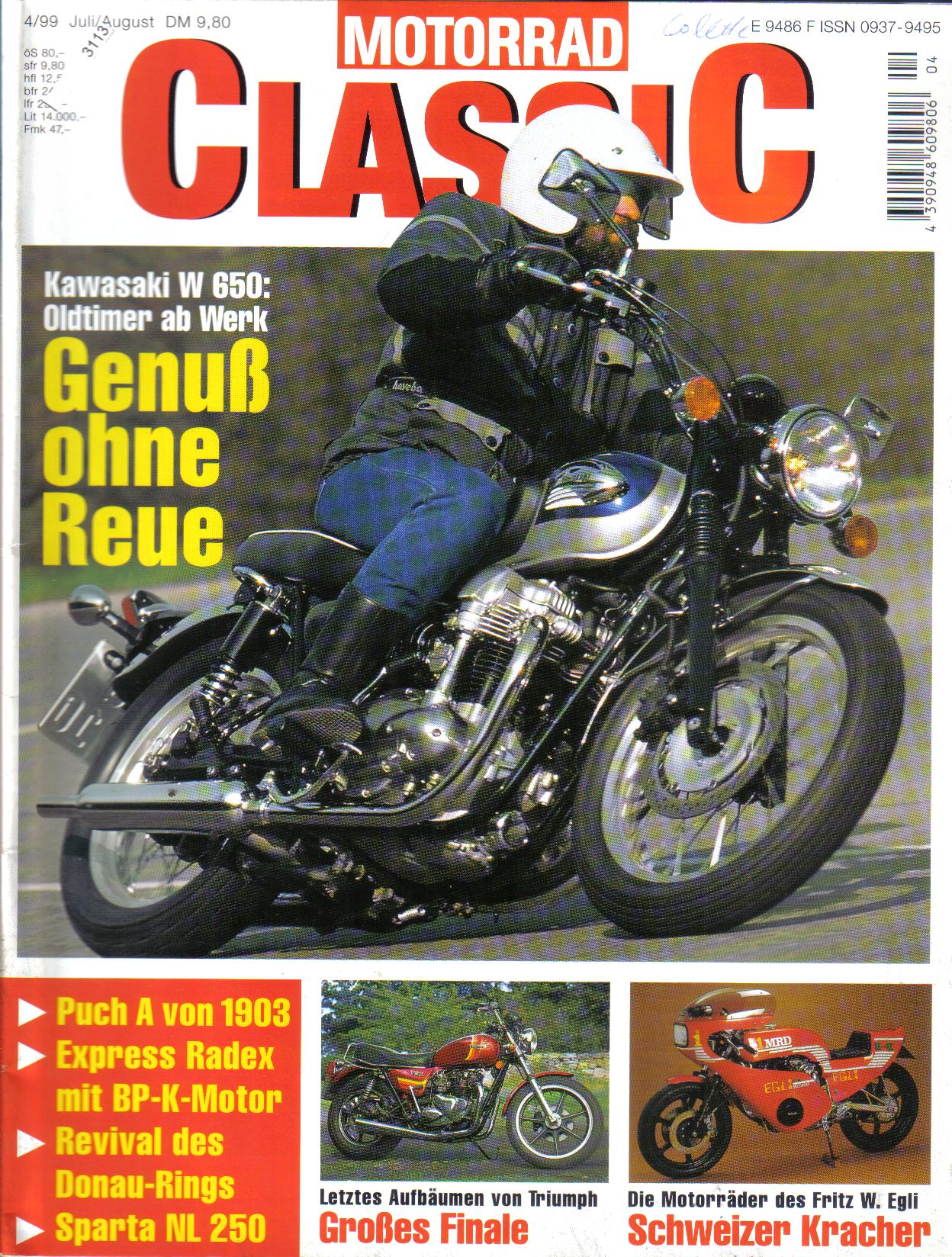 MOTORRAD  CLASSIC Ausgabe 4/99