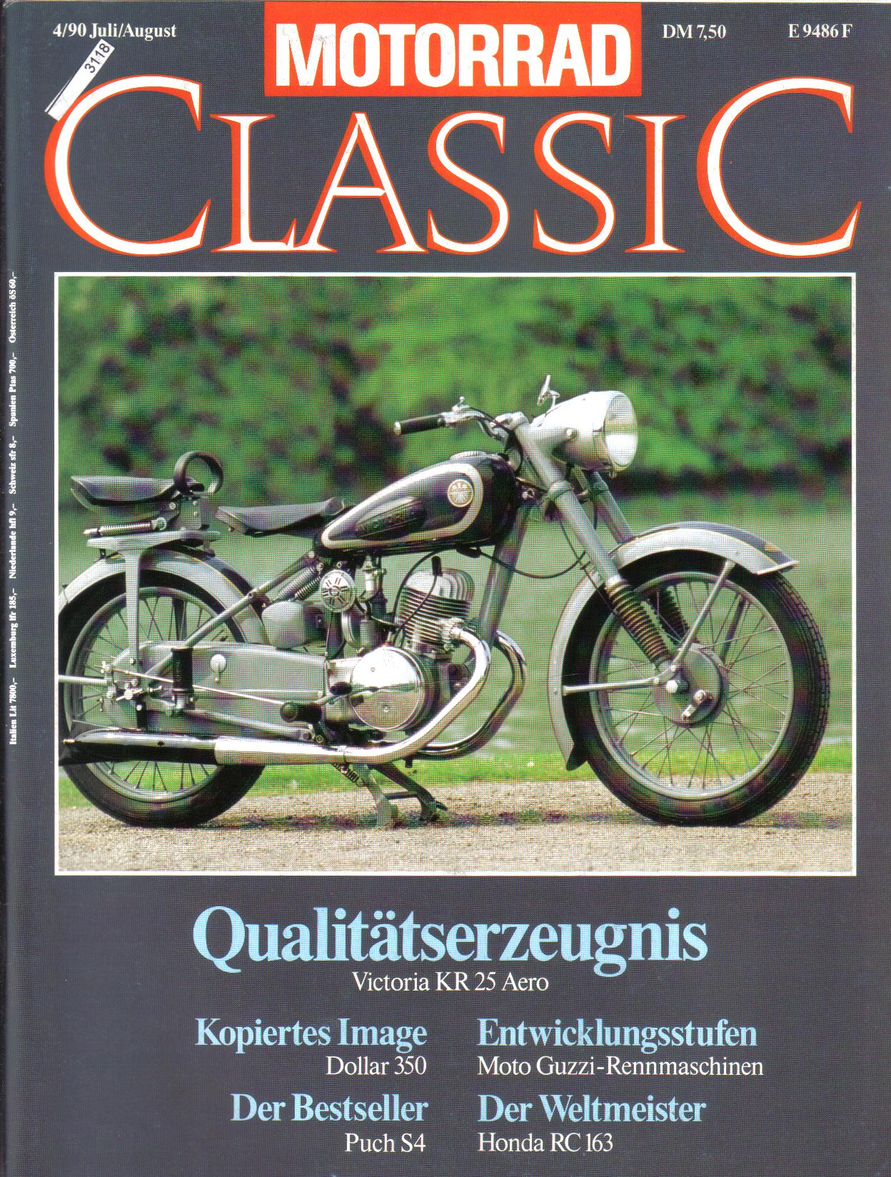 MOTORRAD  CLASSICAusgabe 4/90
