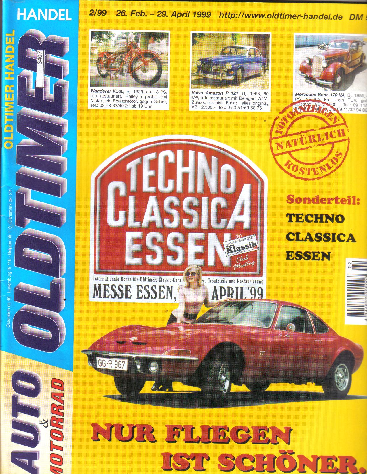 Oldtimer  auto & motorrad handel  2/99