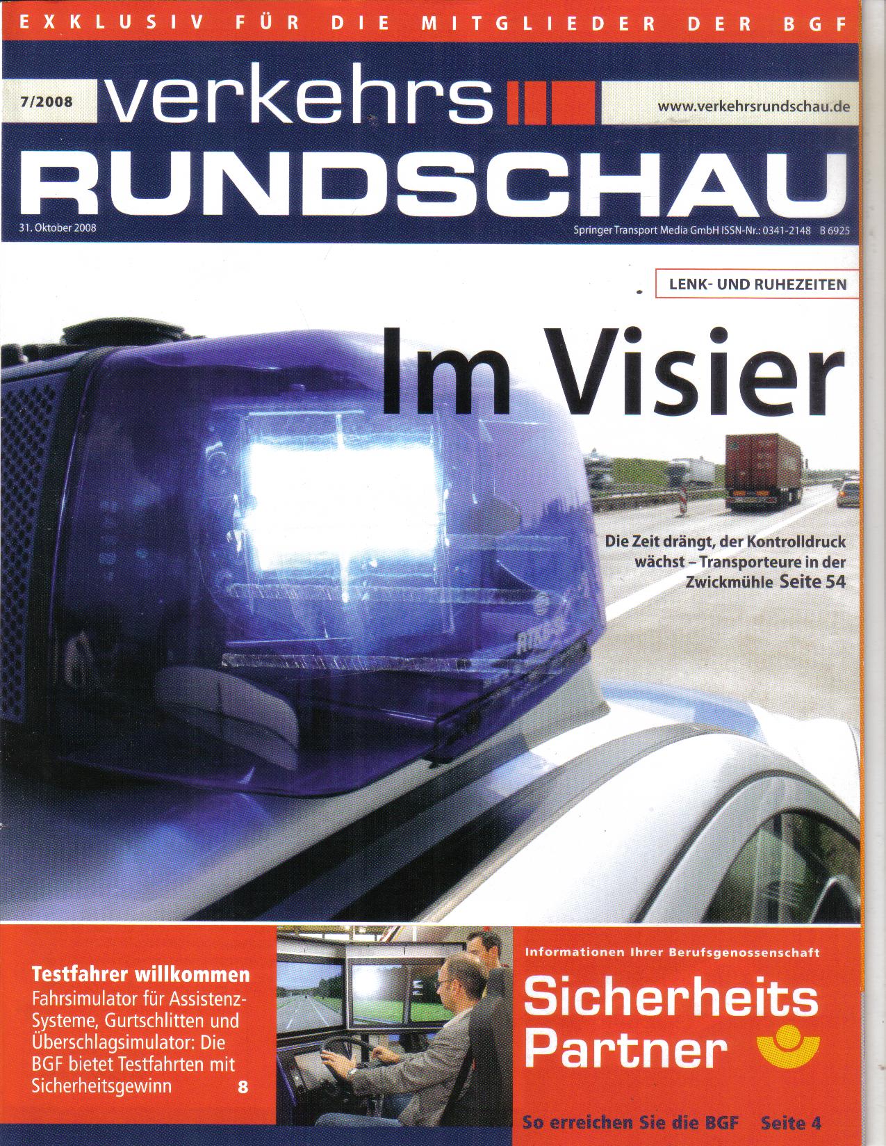 Verkehrs Rundschau31.Oktober 2008