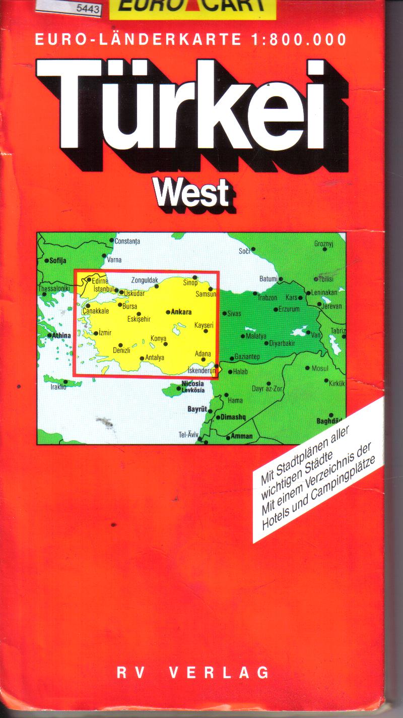 Tuerkei WestEuro LaenderKarte