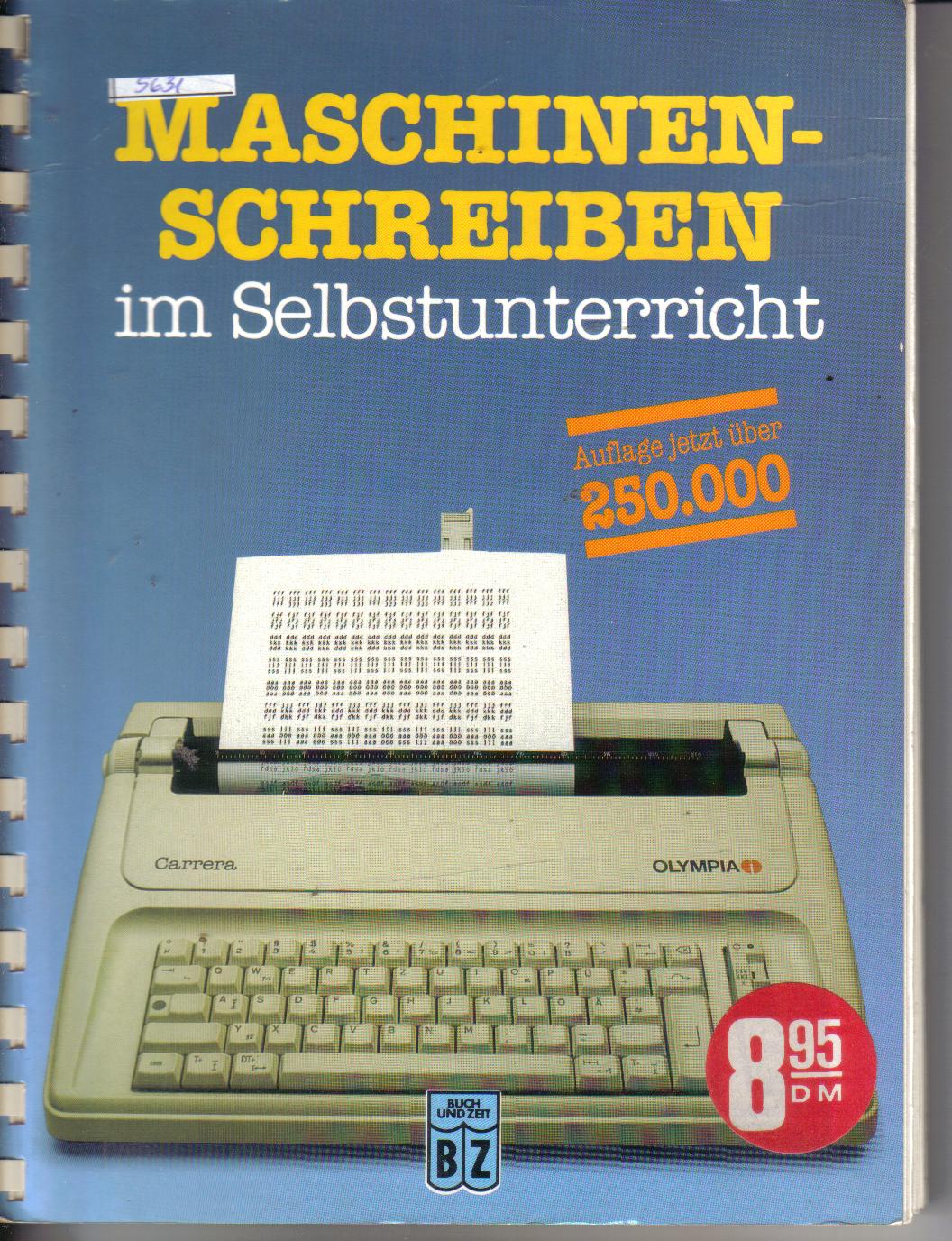 Maschinenschreiben im Selbstunterricht