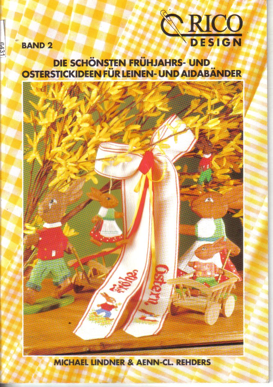 Die schoensten Fruehjahrs- und Osterstickideen fuer Leinen und AidabaenderBand 2