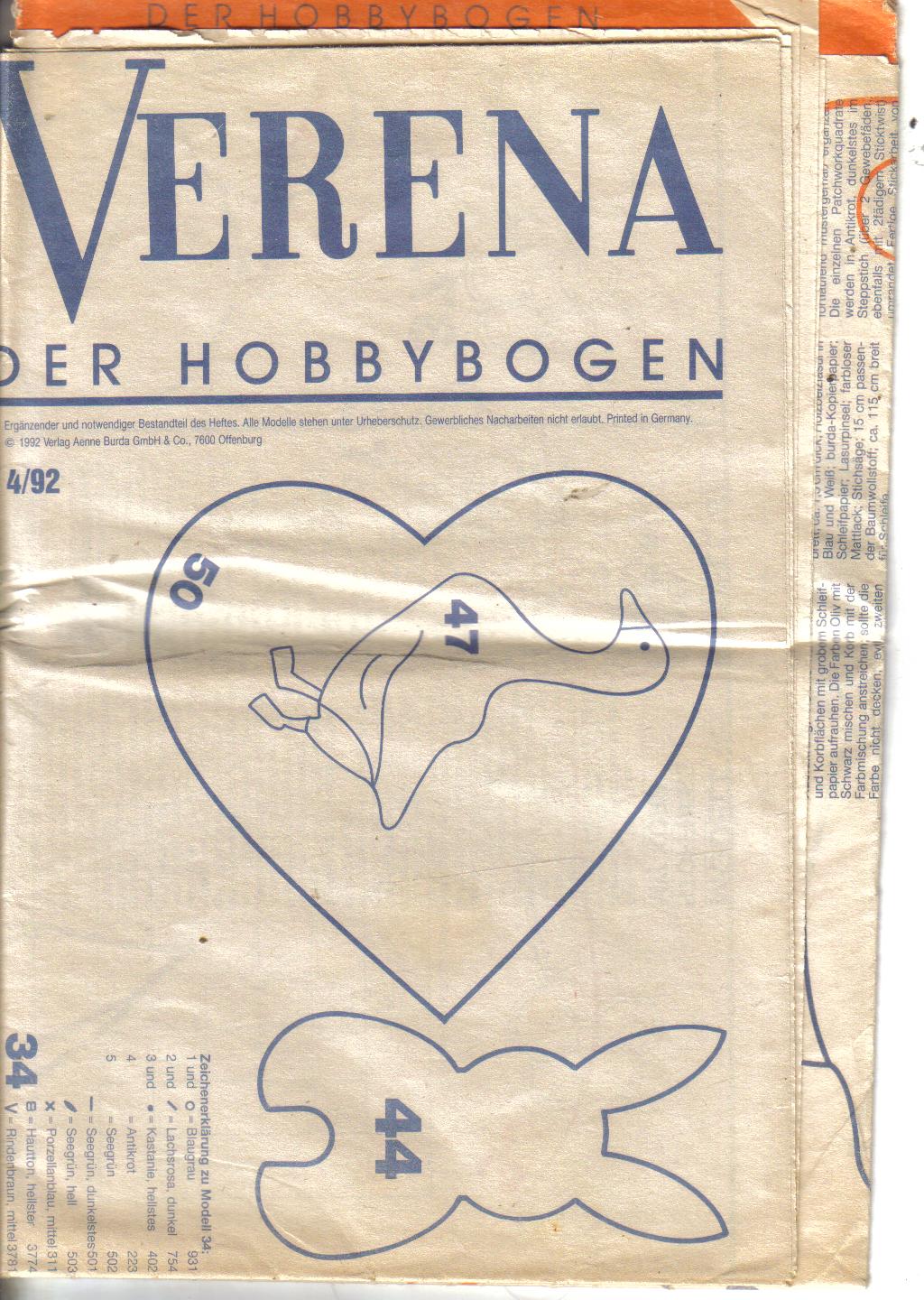Verena- der Hobbybogen 04/92
