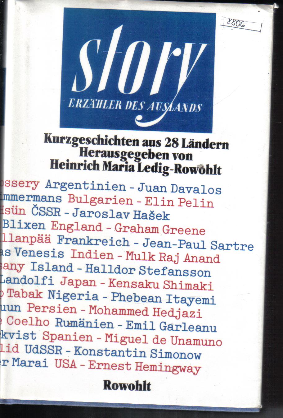 storyErzaehler des Auslandshrsg. Heinrich Maria Ledig-Rohwolt