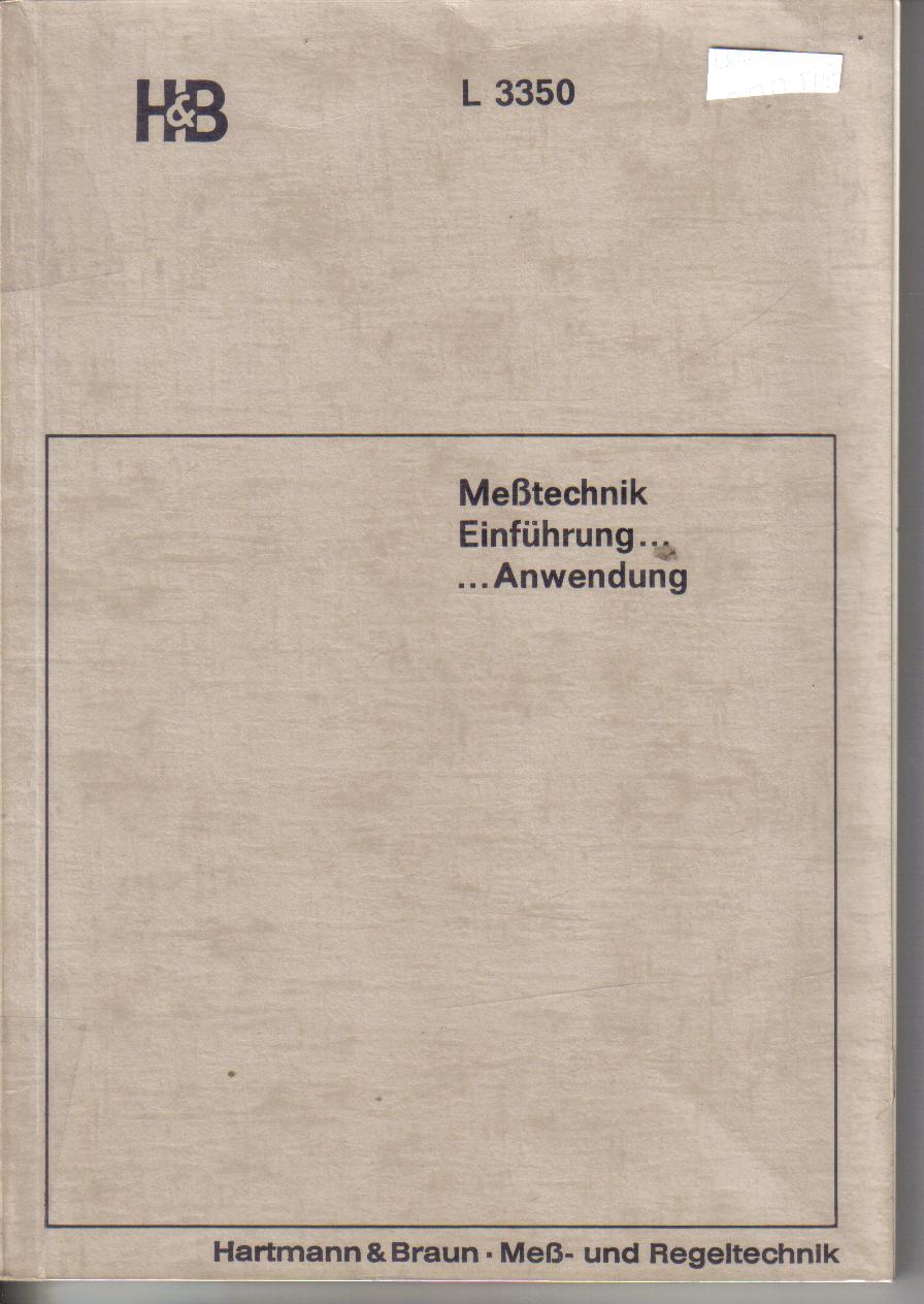 Messtechnik Einfuehrung Anwendung Hartmann & Braun AG