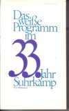 Das weisse Programm im 33.Jahr  suhrkamp